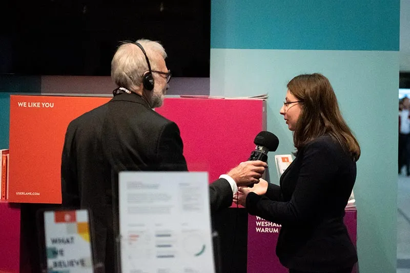 interview at userlane booth at learntec 2019