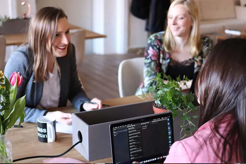 colleagues having a meeting