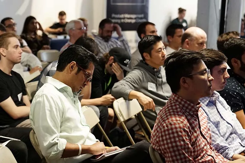 employees participating in a course on product management skills