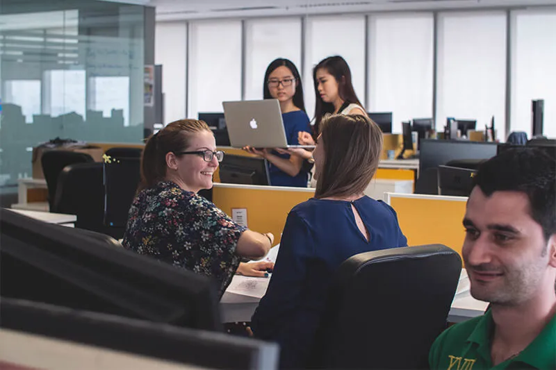 young professionals working in an office