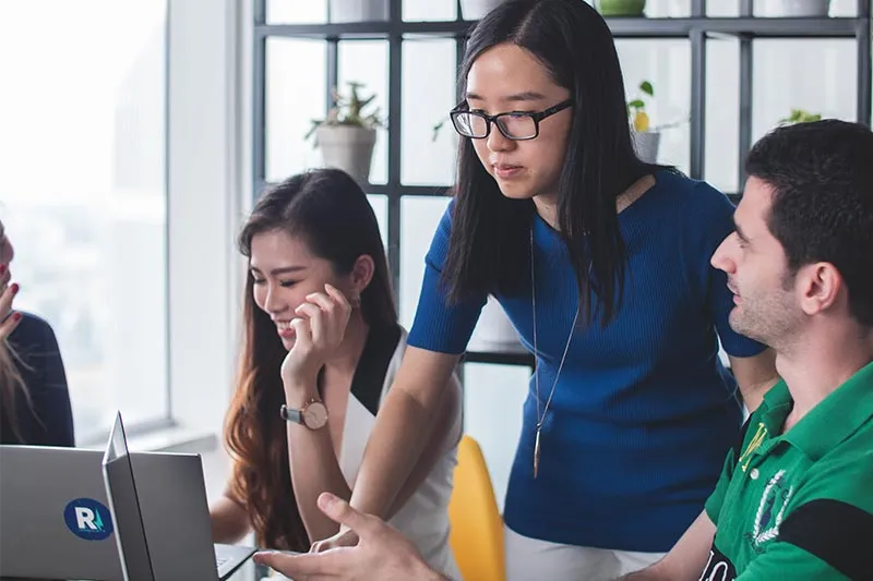 young professionals working in an office