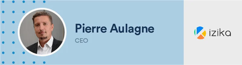 banner of pierre aulaugne, ceo izika