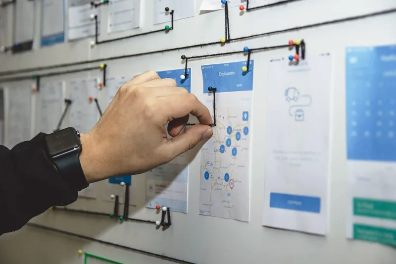 training manager defining goals on a board