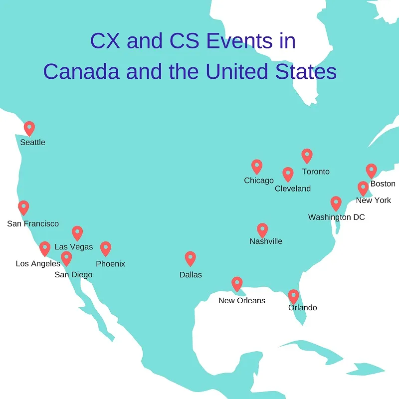 Customer success and CX conferences in Canada and the United States in 2018