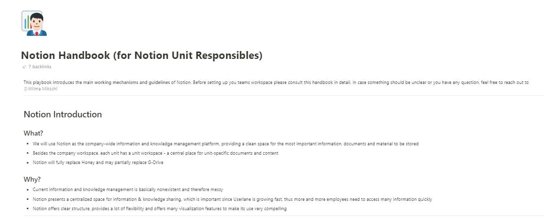 page in userlane's knowledge base describing responsibilities of those responsible for updating the knowledge base