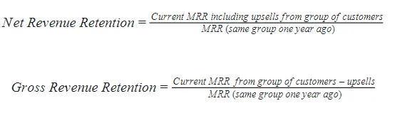 Formula for gross revenue retention