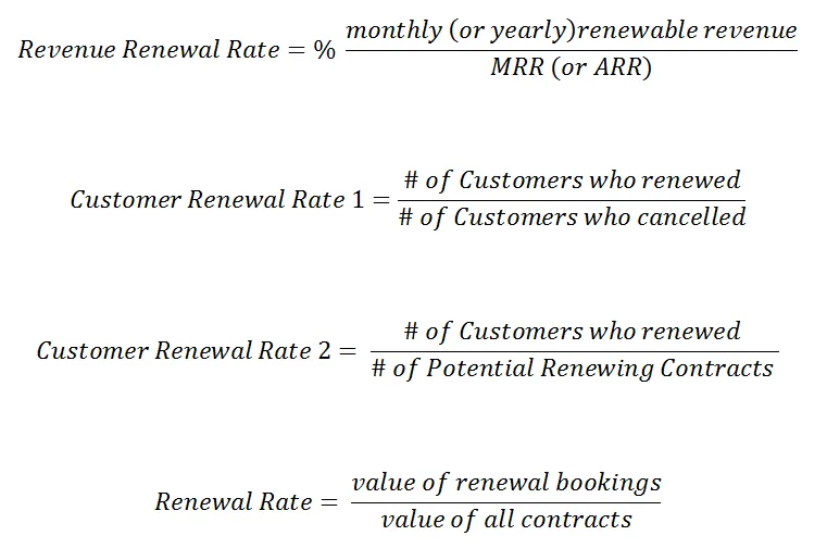 how to calculate SaaS renewal rate