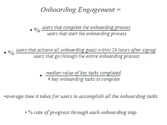SaaS user onboarding engagement metrics