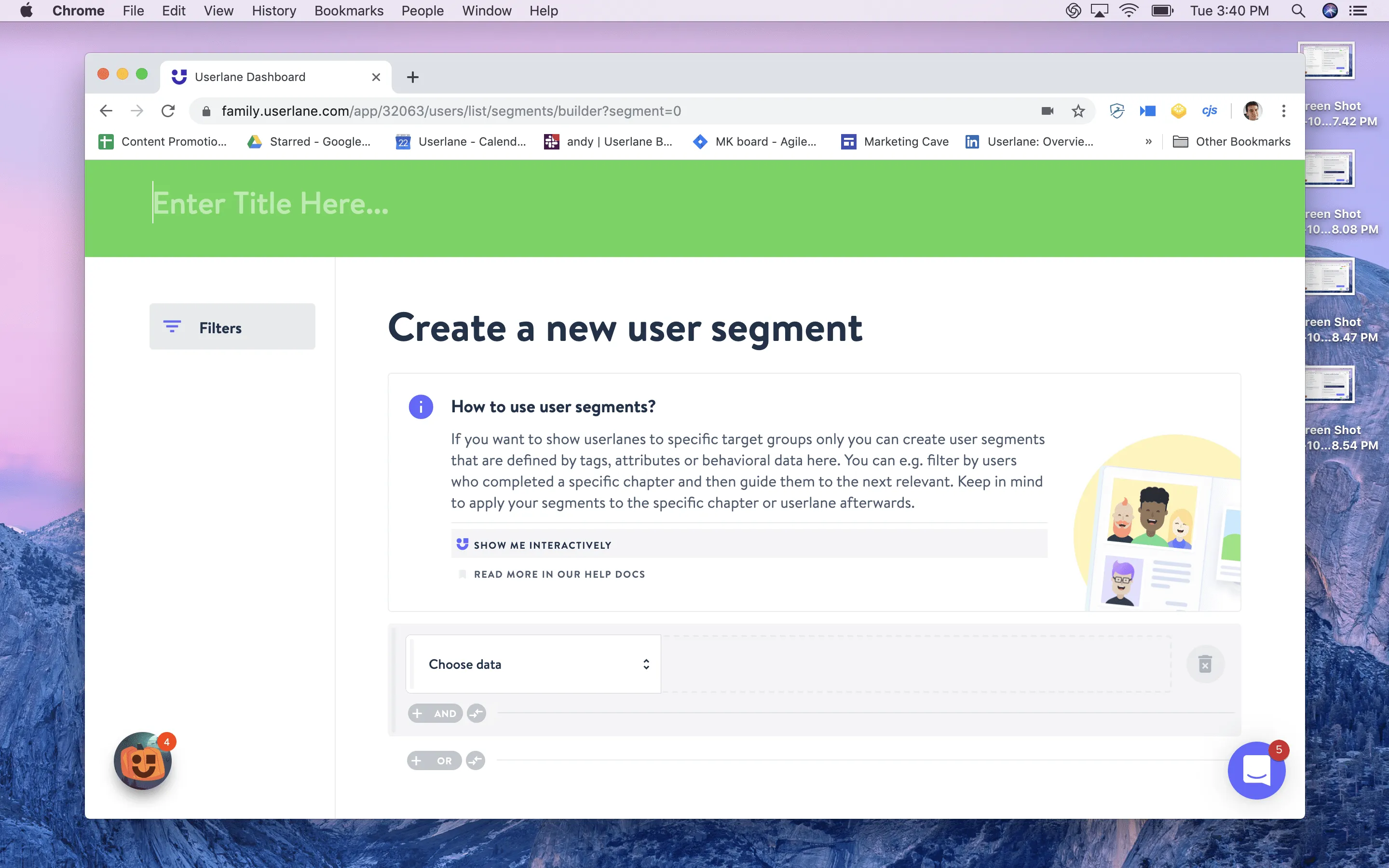 software adoption platform advanced segmentation feature screenshot