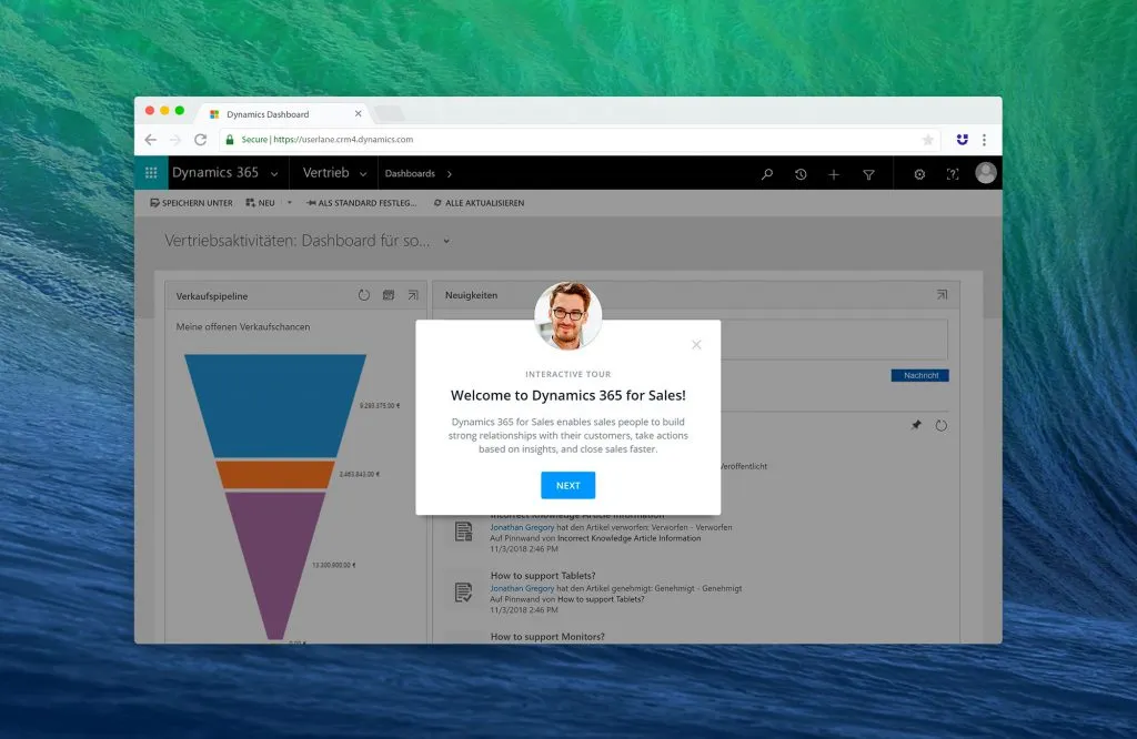 Userlane for MS Dynamics 365 for Sales