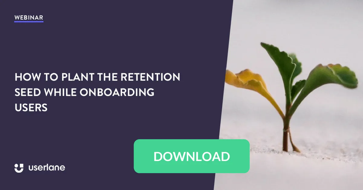Userlane banner on retention seed