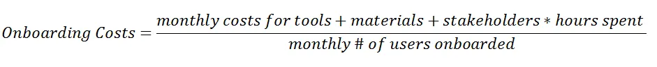 how to calculate customer onboarding costs