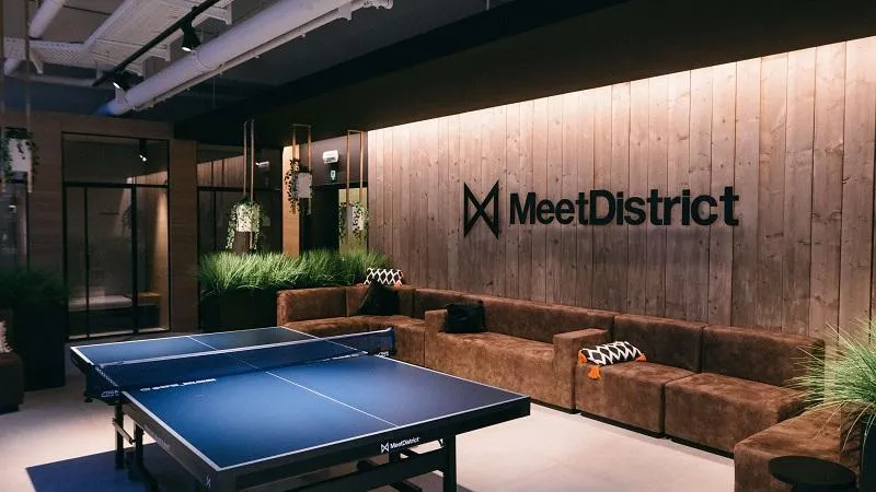 ping pong table in a modern working space