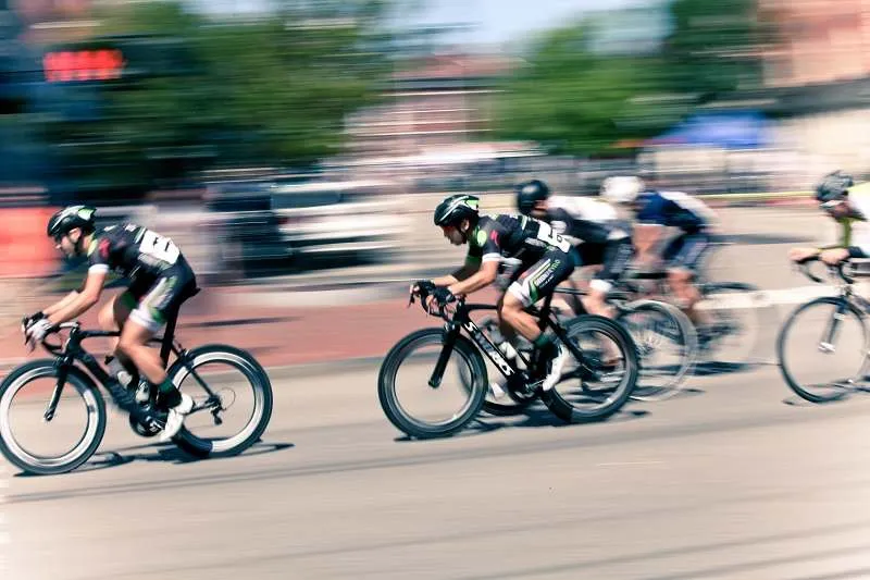 professional cyclists in a race