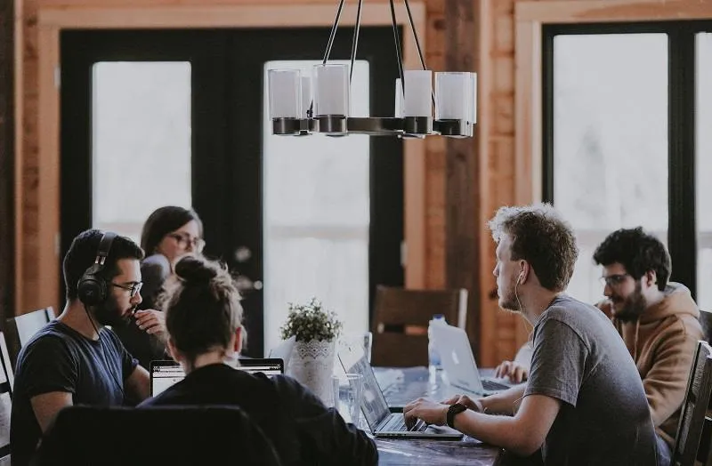 millennials working in an office