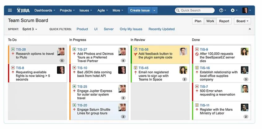 team scrum board in jira