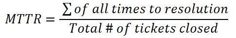 how to calculate mean time to resolution