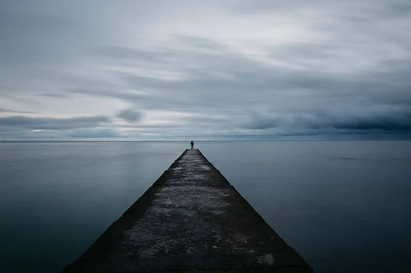 a man on a pier