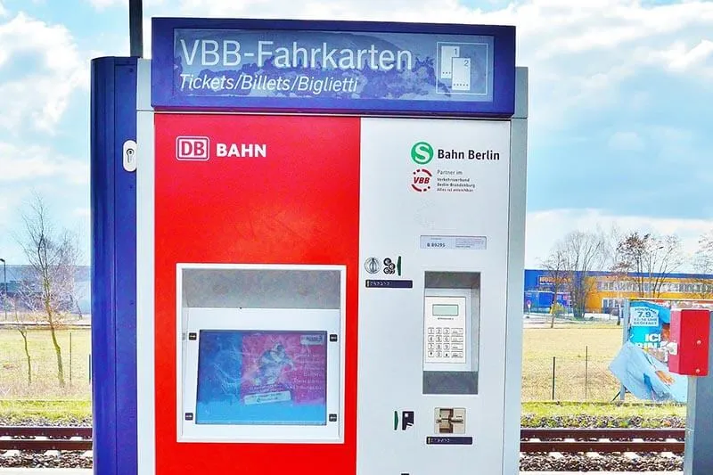 ticket vending machine in Germany