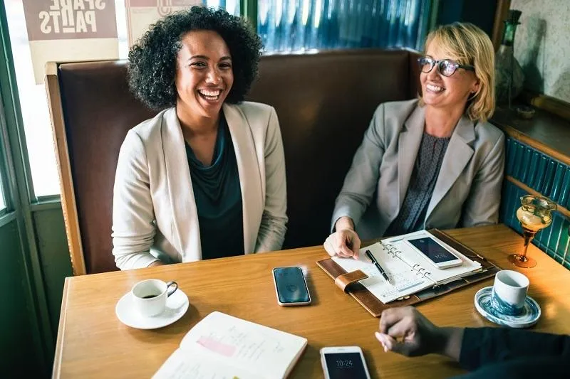 Business meeting at a restaurant