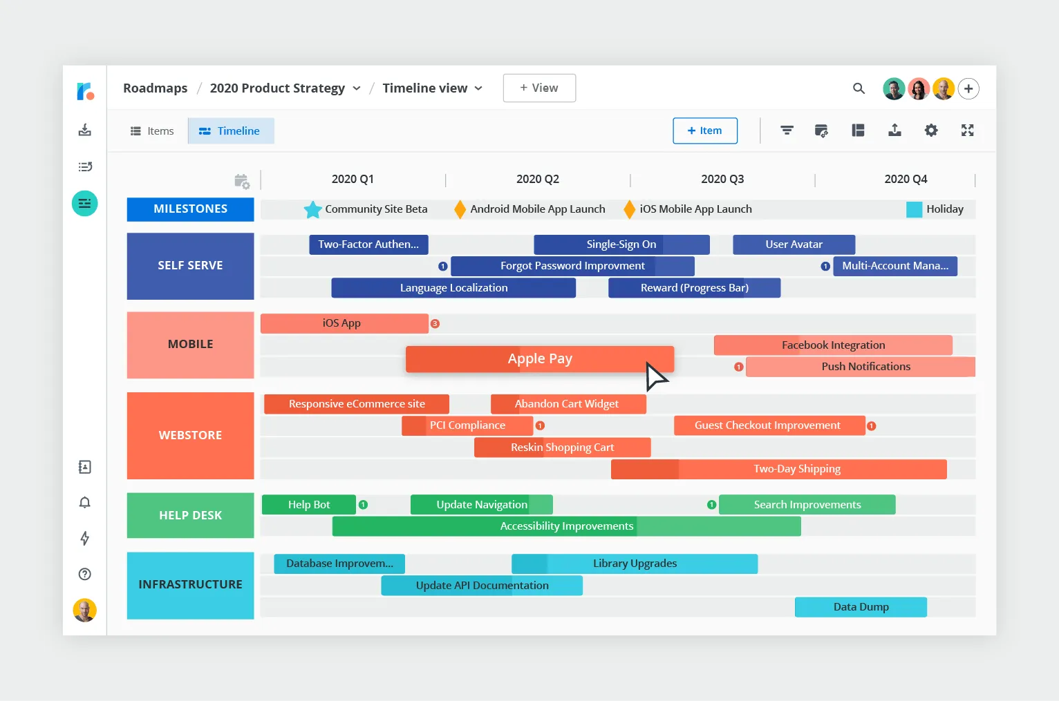 product roadmap software roadmunk's ui