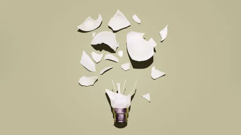 broken light bulb