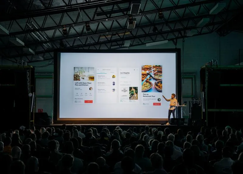 man giving a presentation to audience