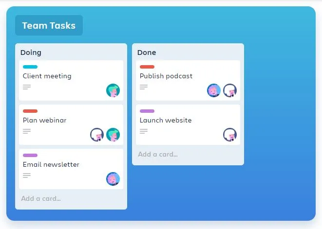 illustration of project management tool trello's UI 