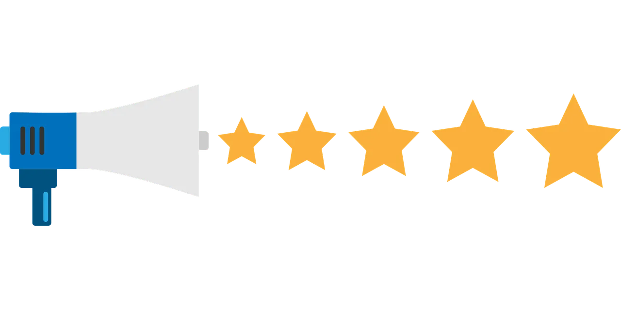 an illustration of a five-star review