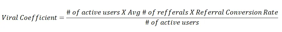 formula to calculate viral coefficient