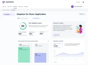 Userlane software adoption metrics