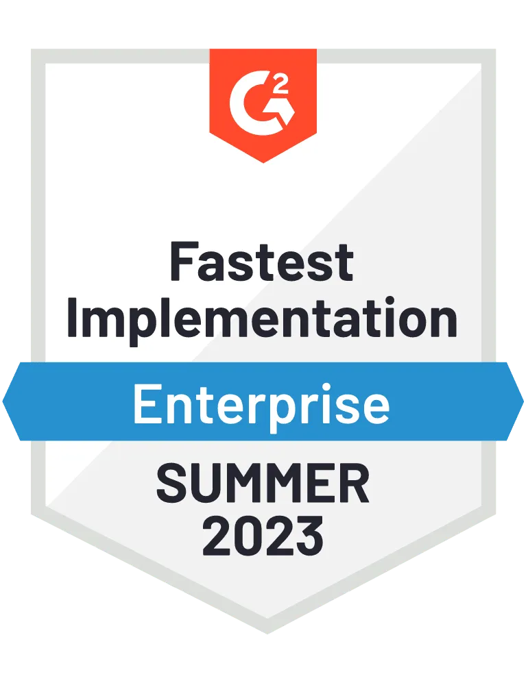 Fastest Implementation ENT G2 Badge